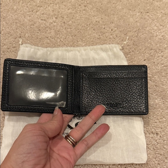 Coach Black Leather Card Holder - Picture 2 of 3